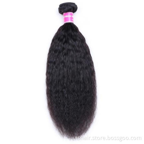 Kinky straight yaki human curly hair indian weave bundles 12a raw wave hair bundles human hair vendor